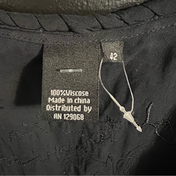 DeSigual Black Maxi Dress with Pink & Green Floral Print - Picture 3 of 7